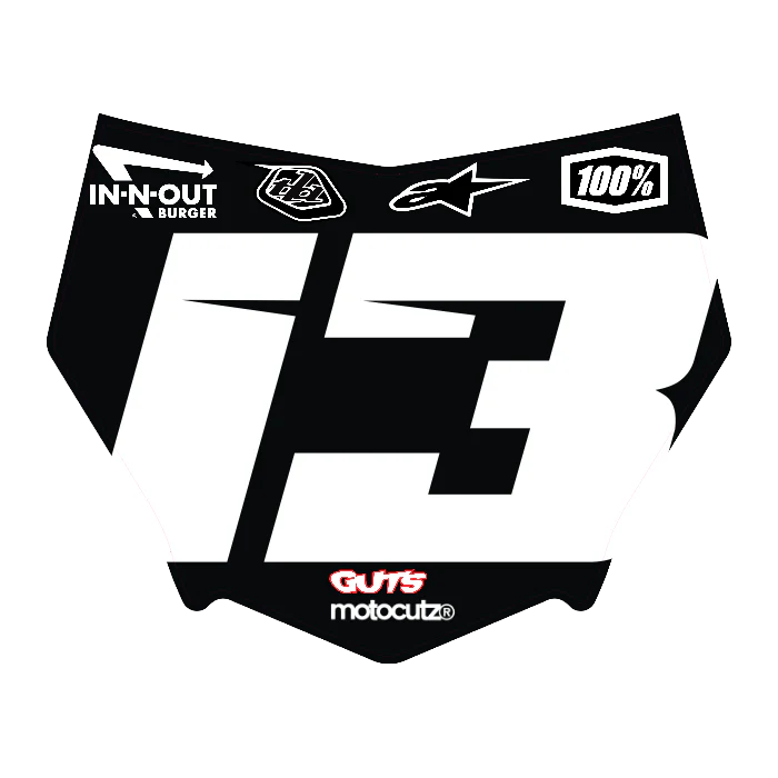 CUSTOM MOTOCUTZ FRONT PLATE DECAL