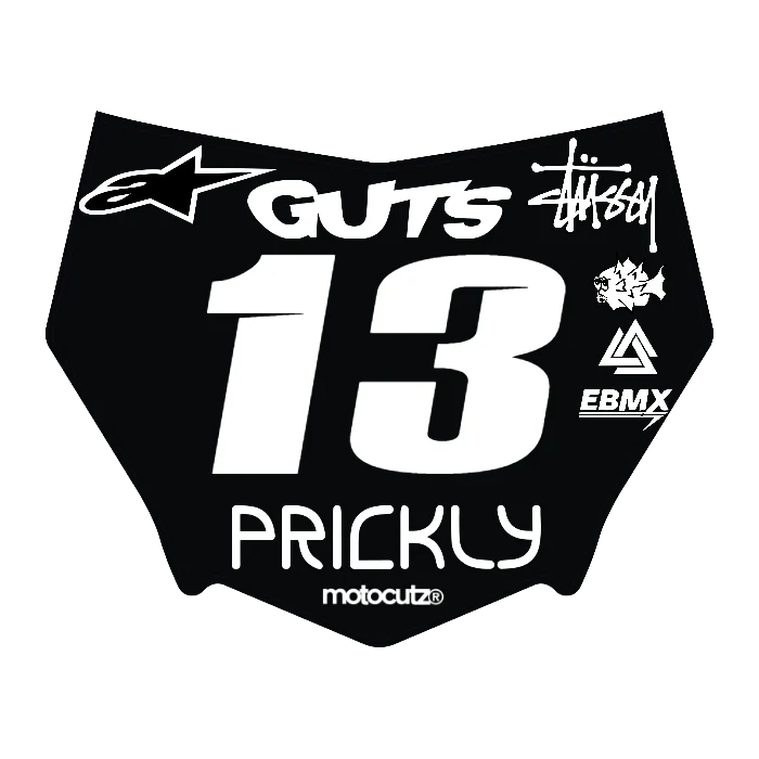 CUSTOM MOTOCUTZ FRONT PLATE DECAL