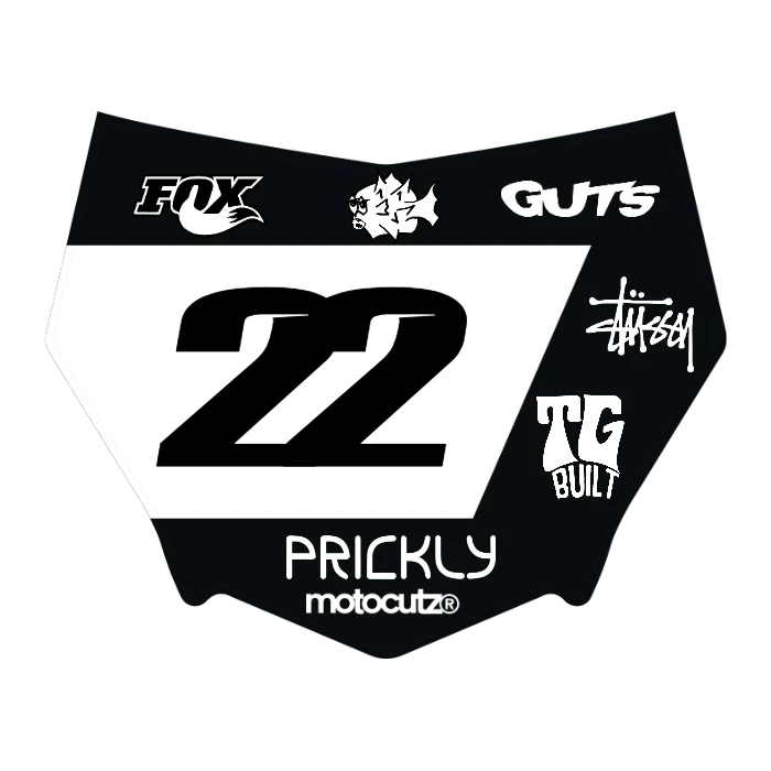 CUSTOM MOTOCUTZ FRONT PLATE DECAL