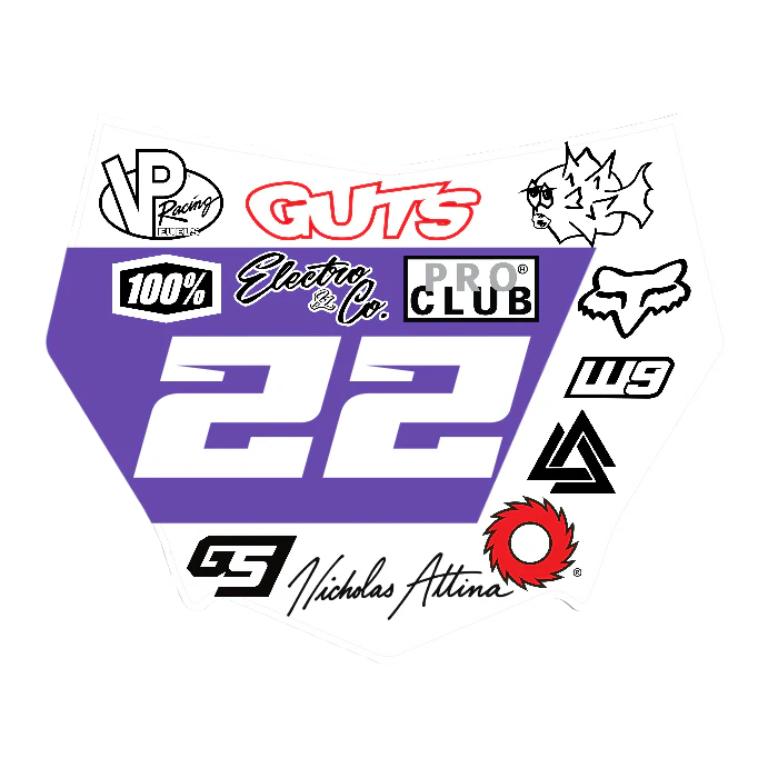 CUSTOM MOTOCUTZ FRONT PLATE DECAL