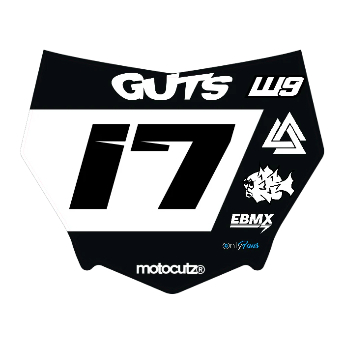 CUSTOM MOTOCUTZ FRONT PLATE DECAL
