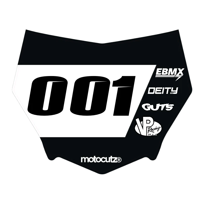 CUSTOM MOTOCUTZ FRONT PLATE DECAL