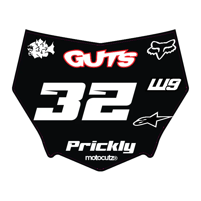 CUSTOM MOTOCUTZ FRONT PLATE DECAL