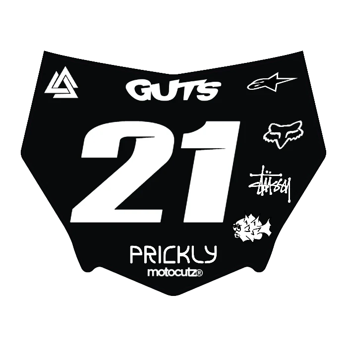 CUSTOM MOTOCUTZ FRONT PLATE DECAL