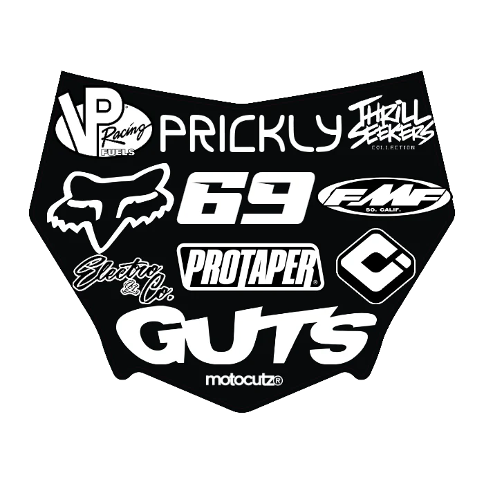 CUSTOM MOTOCUTZ FRONT PLATE DECAL