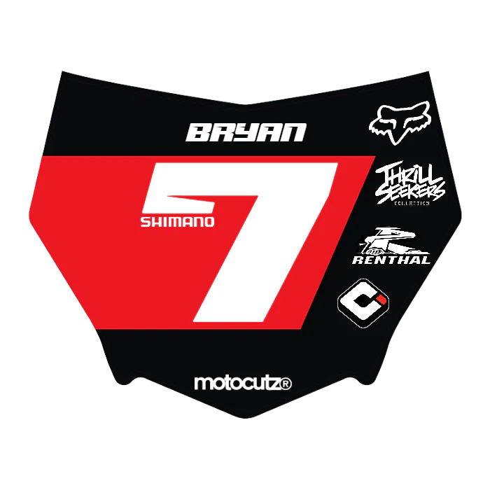 CUSTOM MOTOCUTZ FRONT PLATE DECAL
