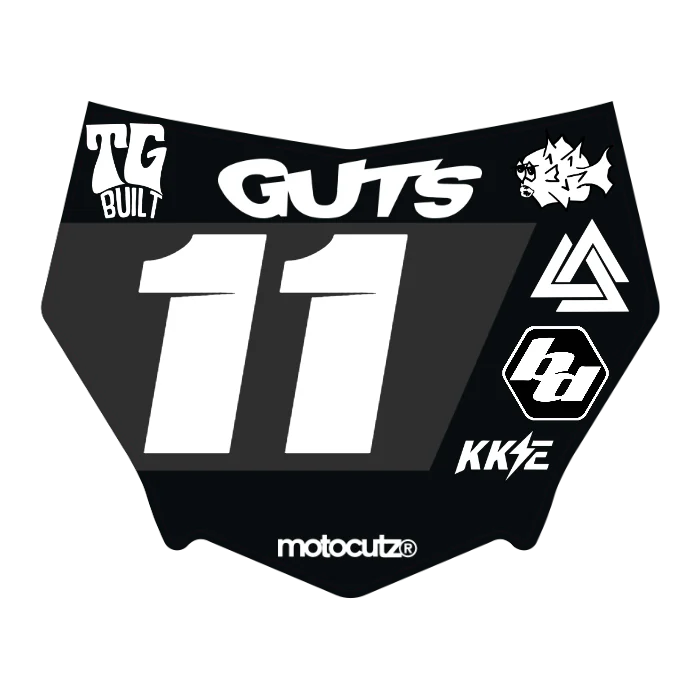 CUSTOM MOTOCUTZ FRONT PLATE DECAL