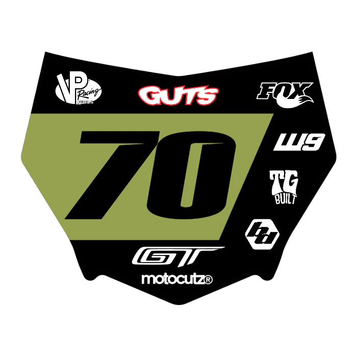 CUSTOM MOTOCUTZ FRONT PLATE DECAL