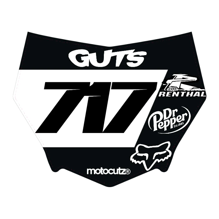 CUSTOM MOTOCUTZ FRONT PLATE DECAL