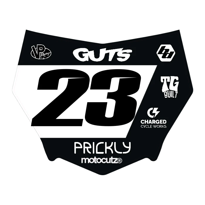 CUSTOM MOTOCUTZ FRONT PLATE DECAL