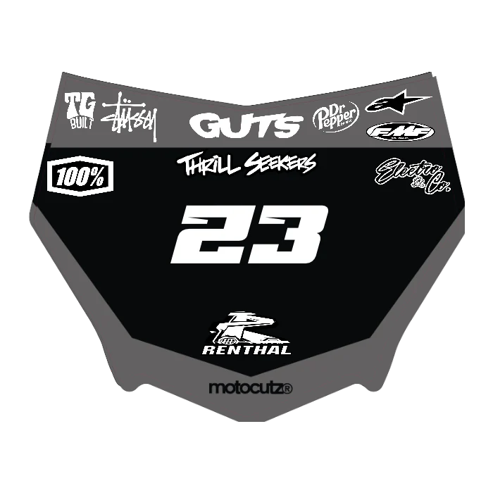 CUSTOM MOTOCUTZ FRONT PLATE DECAL