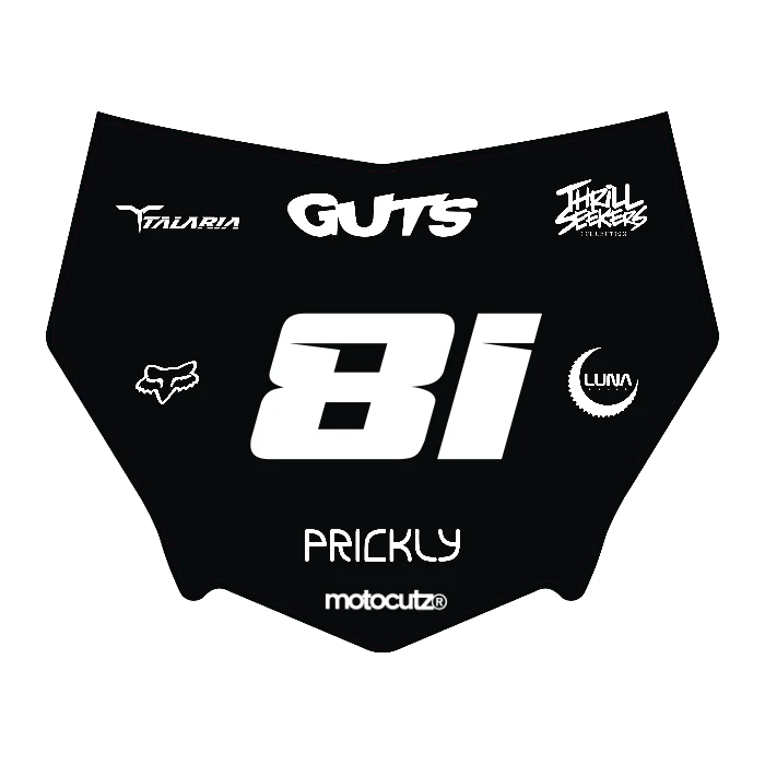 CUSTOM MOTOCUTZ FRONT PLATE DECAL