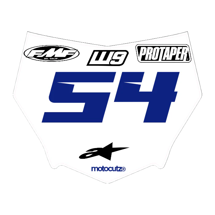 CUSTOM MOTOCUTZ FRONT PLATE DECAL