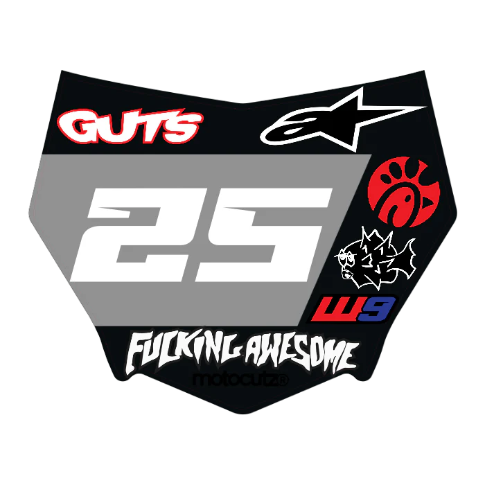 CUSTOM MOTOCUTZ FRONT PLATE DECAL