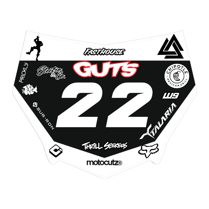 CUSTOM MOTOCUTZ FRONT PLATE DECAL