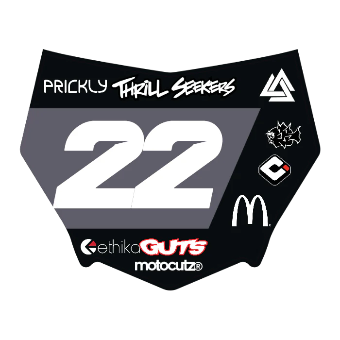 CUSTOM MOTOCUTZ FRONT PLATE DECAL