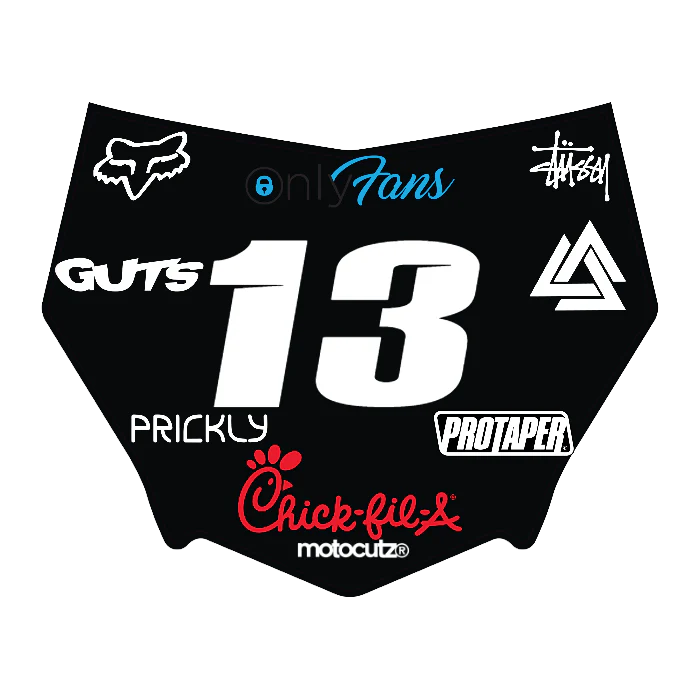 CUSTOM MOTOCUTZ FRONT PLATE DECAL