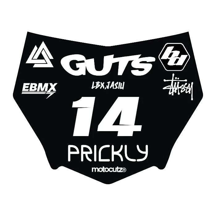CUSTOM MOTOCUTZ FRONT PLATE DECAL