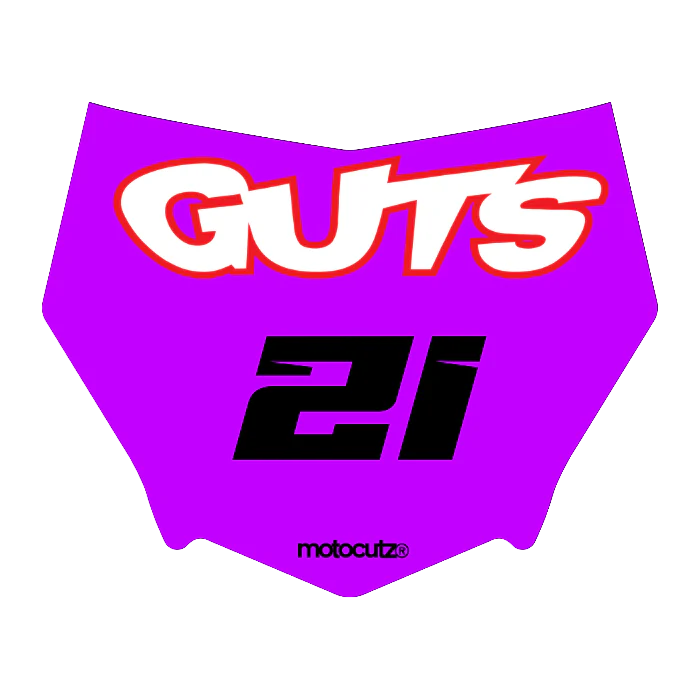 CUSTOM MOTOCUTZ FRONT PLATE DECAL
