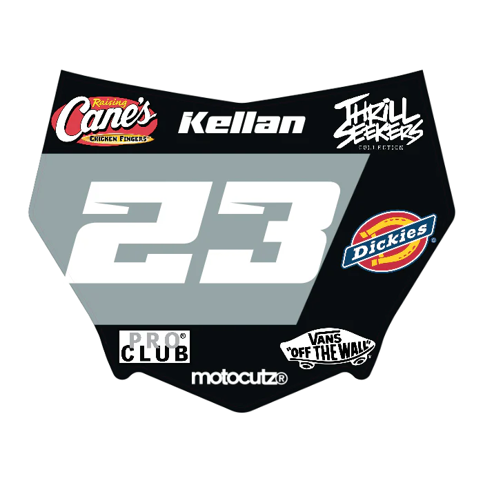 CUSTOM MOTOCUTZ FRONT PLATE DECAL