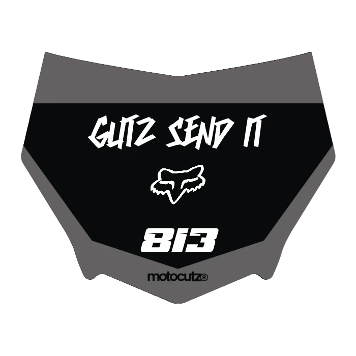 CUSTOM MOTOCUTZ FRONT PLATE DECAL