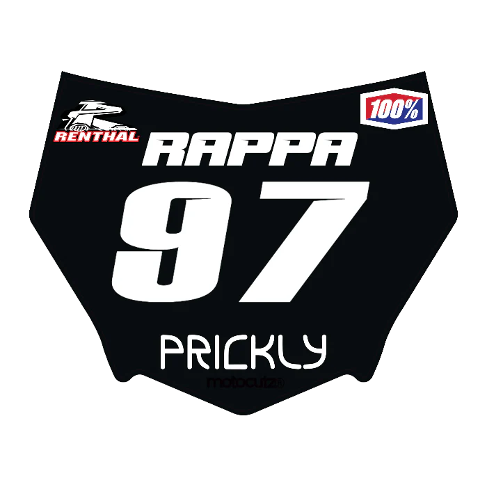 CUSTOM MOTOCUTZ FRONT PLATE DECAL
