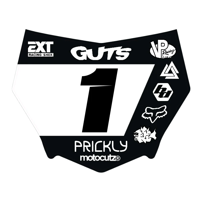 CUSTOM MOTOCUTZ FRONT PLATE DECAL
