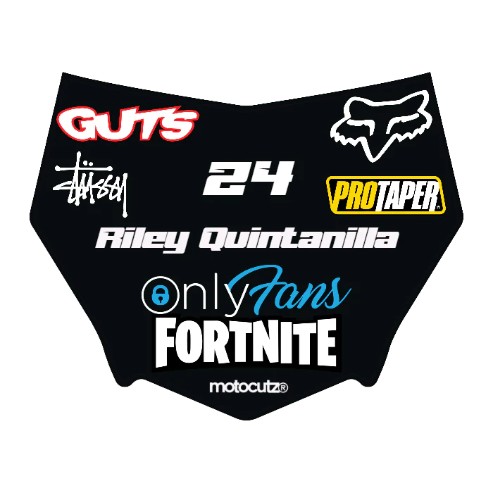 CUSTOM MOTOCUTZ FRONT PLATE DECAL