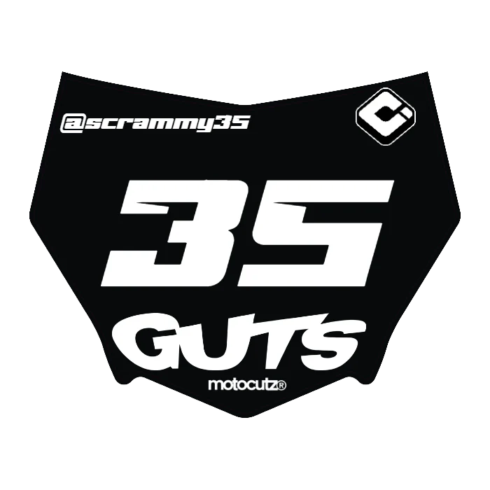 CUSTOM MOTOCUTZ FRONT PLATE DECAL