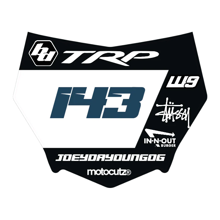 CUSTOM MOTOCUTZ FRONT PLATE DECAL