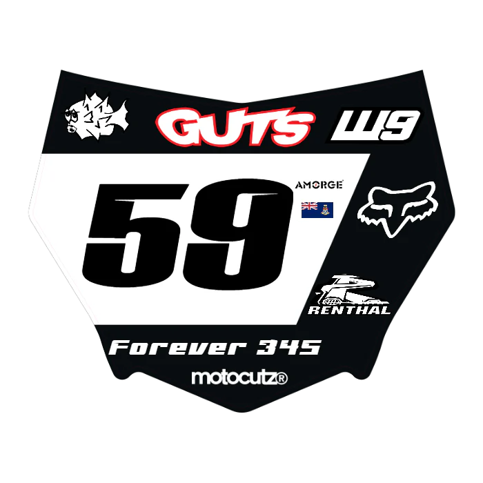 CUSTOM MOTOCUTZ FRONT PLATE DECAL