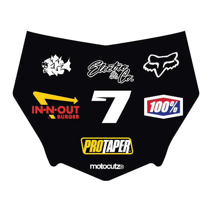 CUSTOM MOTOCUTZ FRONT PLATE DECAL