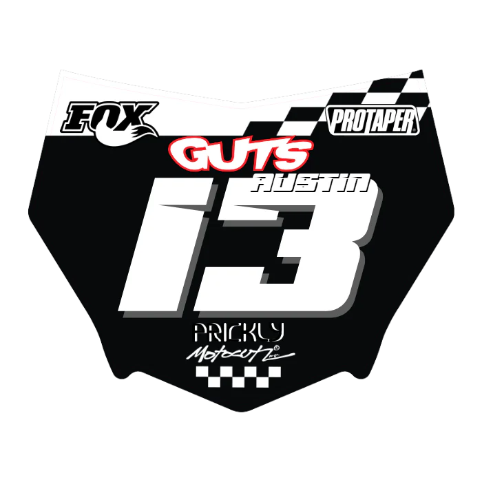 CUSTOM MOTOCUTZ FRONT PLATE DECAL