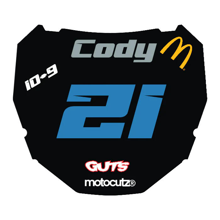 CUSTOM ODI NUMBER PLATE DECAL