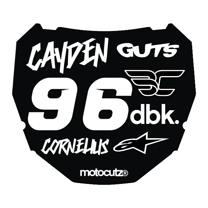 CUSTOM ODI NUMBER PLATE DECAL