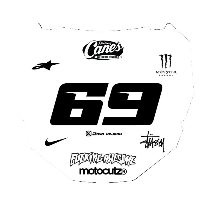 CUSTOM ODI NUMBER PLATE DECAL