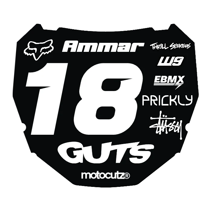 CUSTOM ODI NUMBER PLATE DECAL