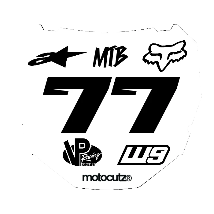 CUSTOM ODI NUMBER PLATE DECAL