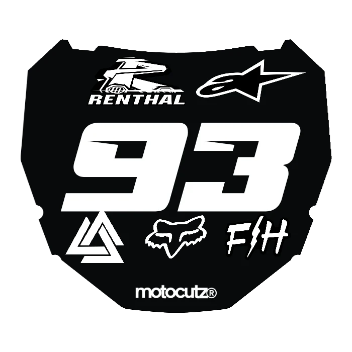 CUSTOM ODI NUMBER PLATE DECAL