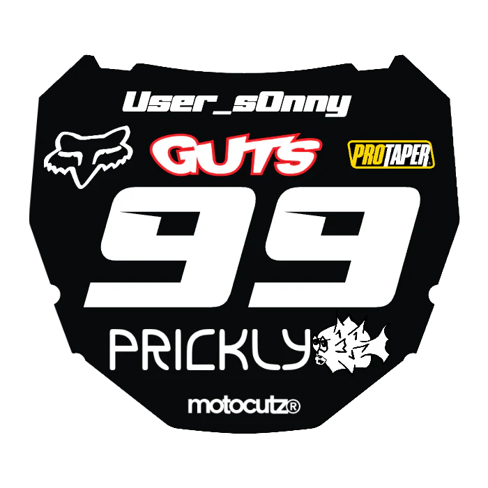 CUSTOM ODI NUMBER PLATE DECAL