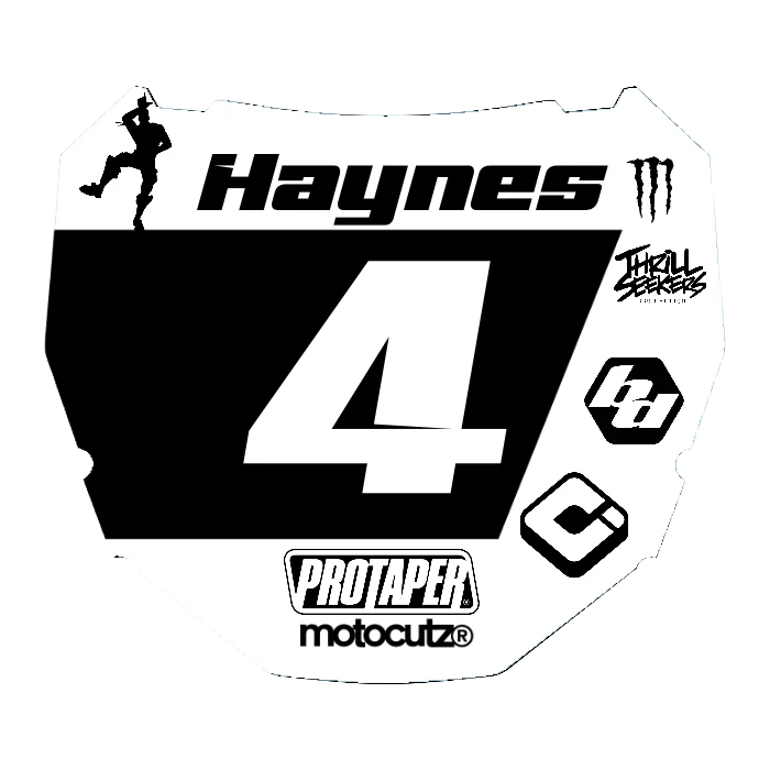 CUSTOM ODI NUMBER PLATE DECAL