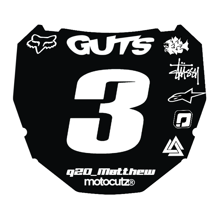 CUSTOM ODI NUMBER PLATE DECAL