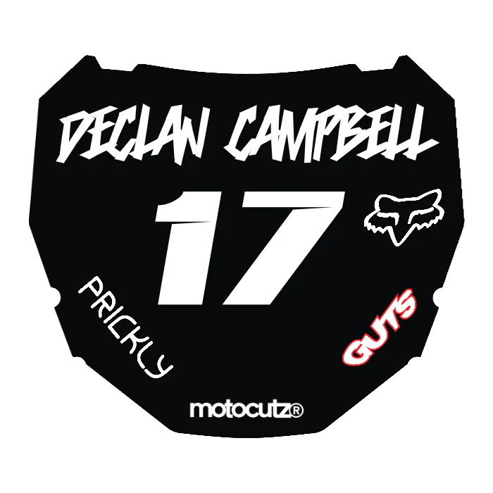 CUSTOM ODI NUMBER PLATE DECAL