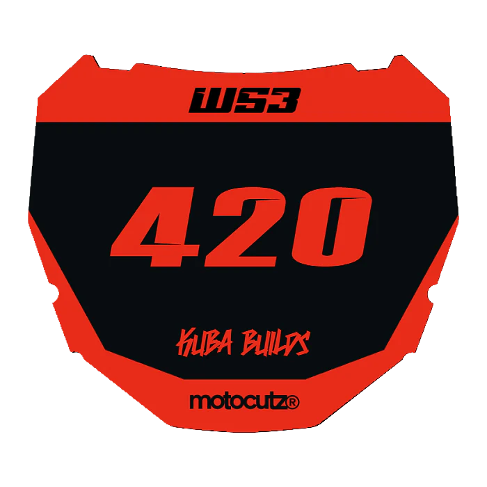 CUSTOM ODI NUMBER PLATE DECAL