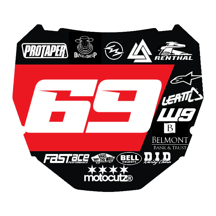 CUSTOM ODI NUMBER PLATE DECAL