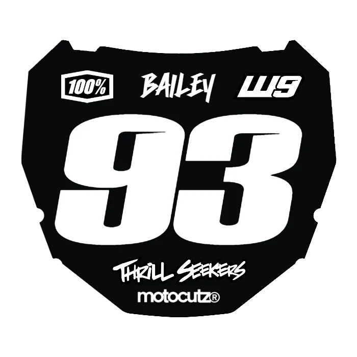CUSTOM ODI NUMBER PLATE DECAL