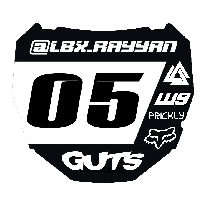 CUSTOM ODI NUMBER PLATE DECAL