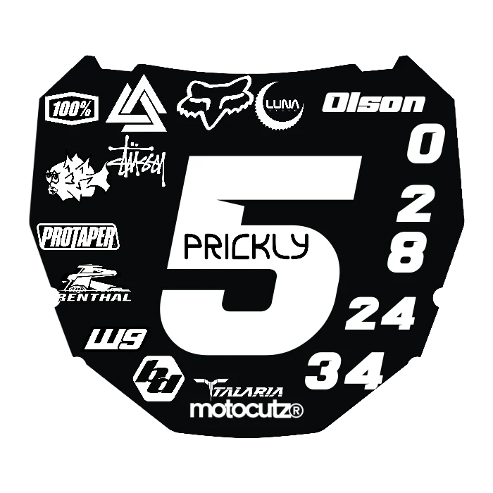 CUSTOM ODI NUMBER PLATE DECAL