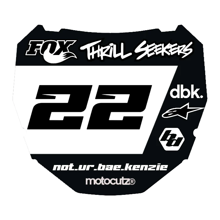 CUSTOM ODI NUMBER PLATE DECAL
