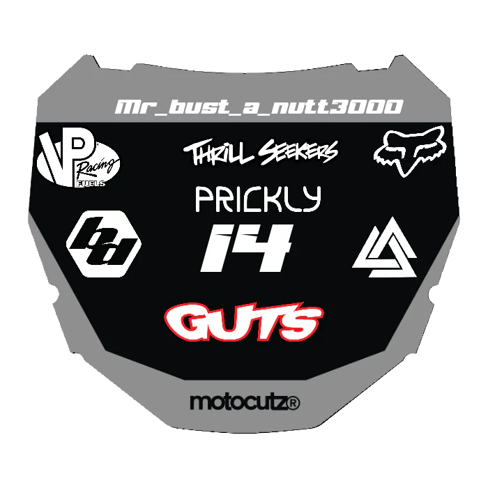 CUSTOM ODI NUMBER PLATE DECAL